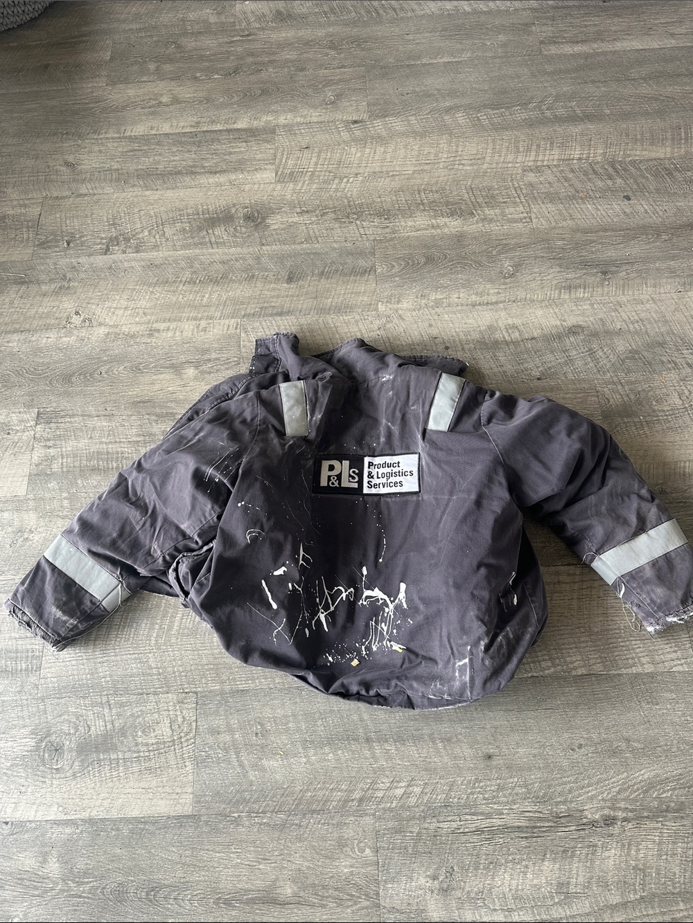 P&LS Men's Black Reflective Work Jacket - Military Field Style